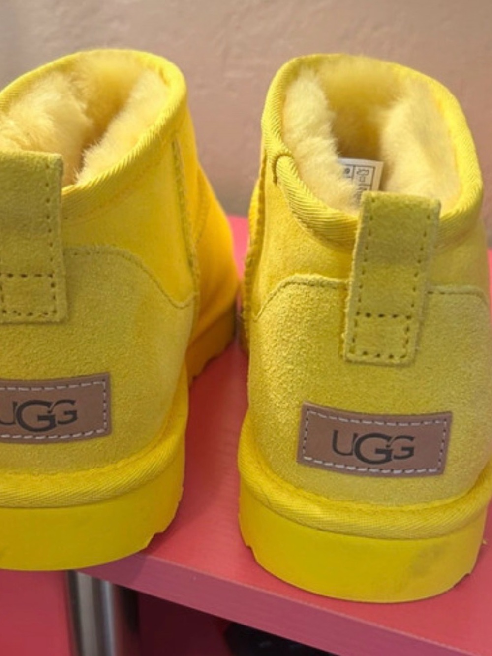 UGG Bright Yellow Kids Slip-On Ankle Boots - Picture 4 of 5